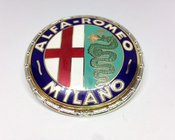 Emblème rond "Alfa Romeo Milano" émaillé