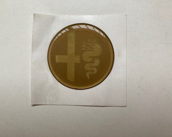 Emblème centre de volant or